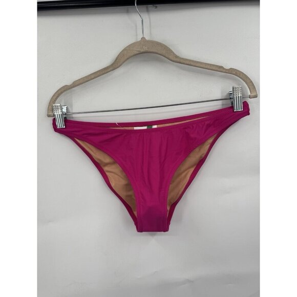 J. Crew Heritage 1989 High Leg Bikini Bottom Women M Pink NEW Beach Resortwear - Picture 1 of 7